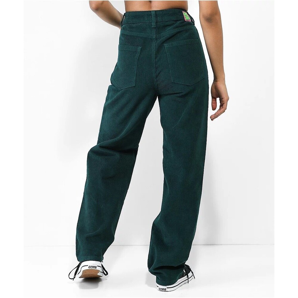 EMPYRE Tori 90s Y2K Ponderosa Green Corduroy Skate Pants Baggy Streetwear Size 6 - Picture 5 of 8